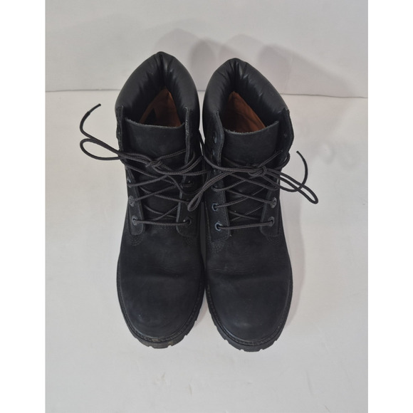 Timberland Womens Black Lace Up Leather Grunge Combat Premium 6in Boots 9M - Picture 7 of 14